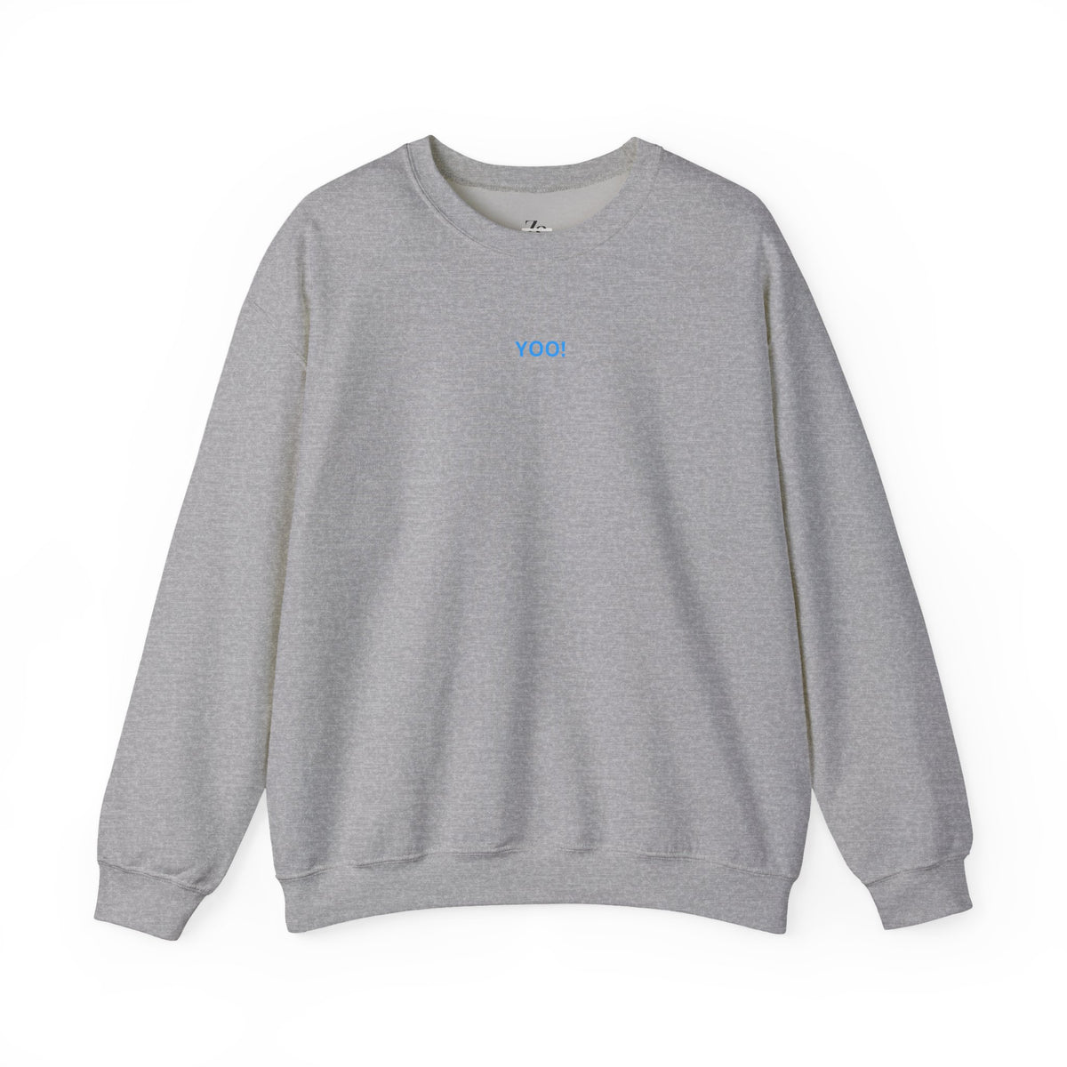 Minimal 'YOO!' Crewneck Sweatshirt — Unisex Sweatshirt