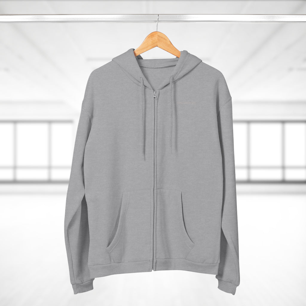 Minimal 'Vibe With Me' Zip Hoodie –Unisex Sweatshirt