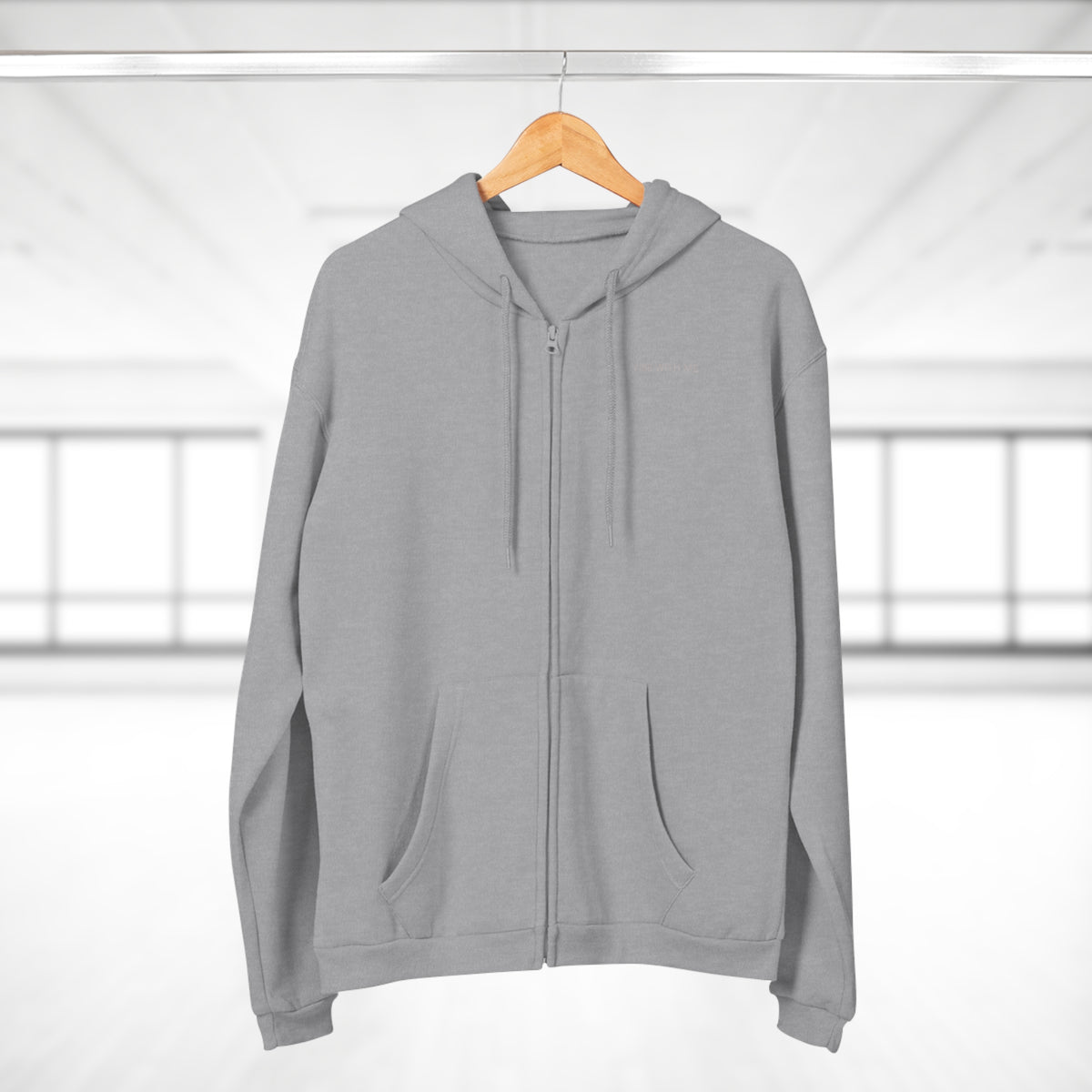 Minimal 'Vibe With Me' Zip Hoodie –Unisex Sweatshirt