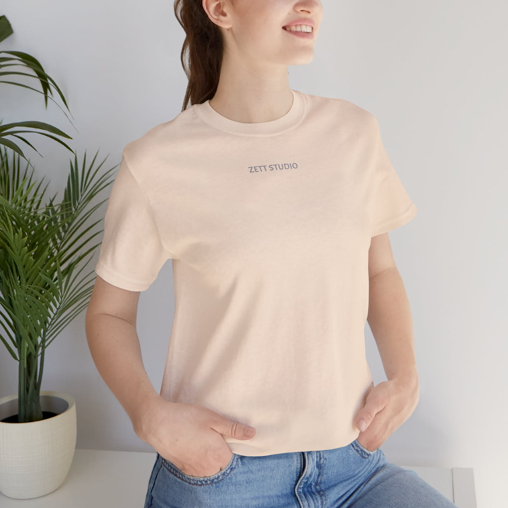 Minimalistisk 'ZETT STUDIO' Logo-tee — Unisex kortermet skjorte