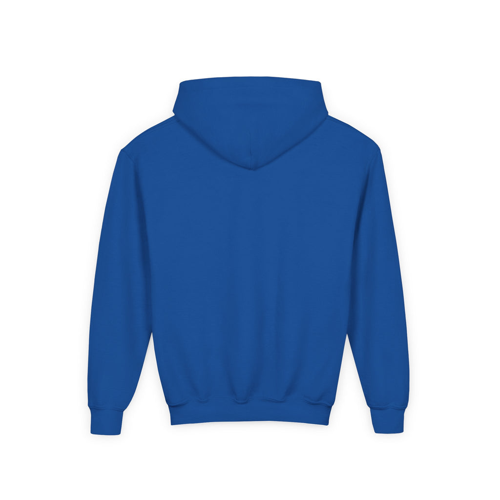 Youth Hoodie with Blue Handprint Chest Logo - Kids Casual Pullover