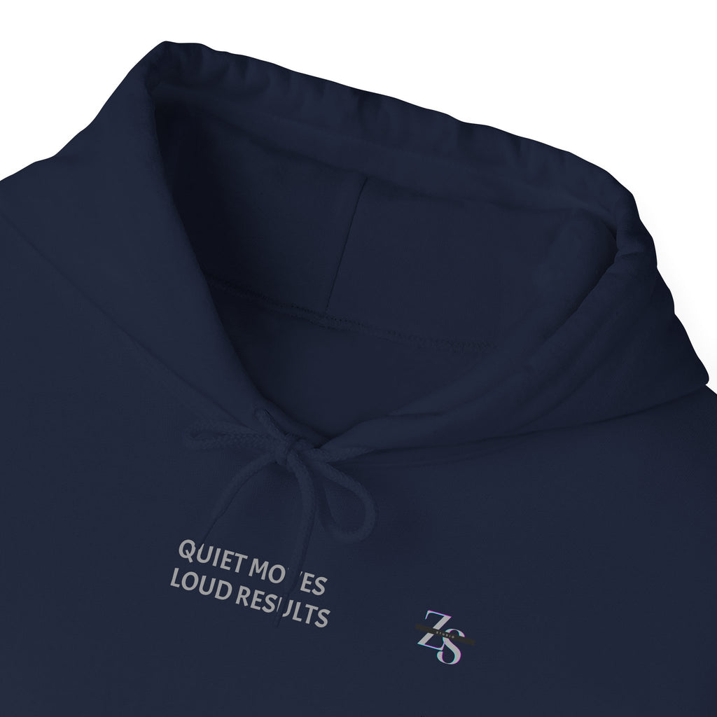 Hoodie — Minimal 'Quiet Hours' Small Chest Graphic Pullover