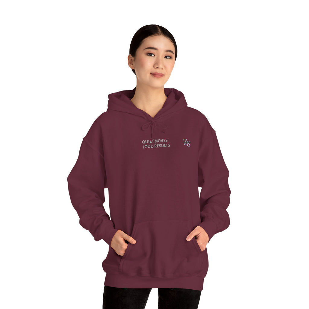 Hoodie — Minimal 'Quiet Hours' Small Chest Graphic Pullover