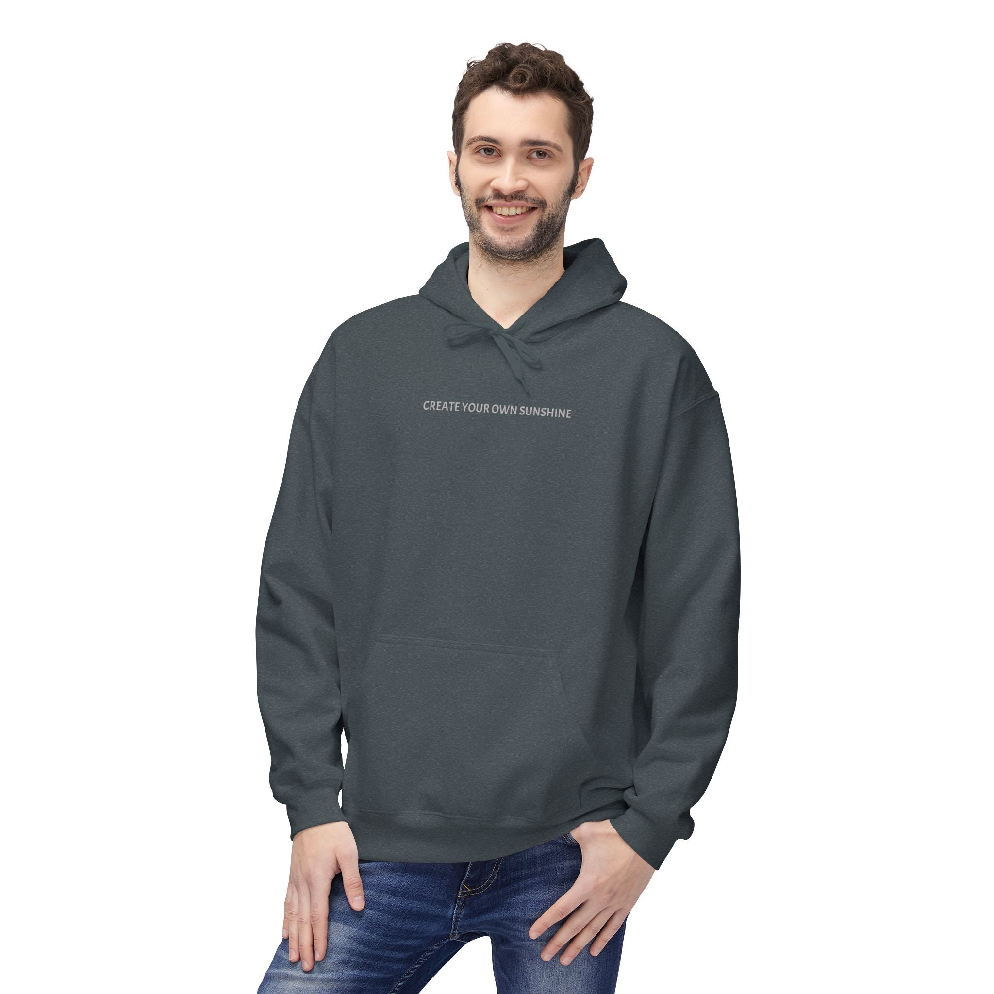 Minimal Tiny Text Hoodie — UNISEX HOODIE