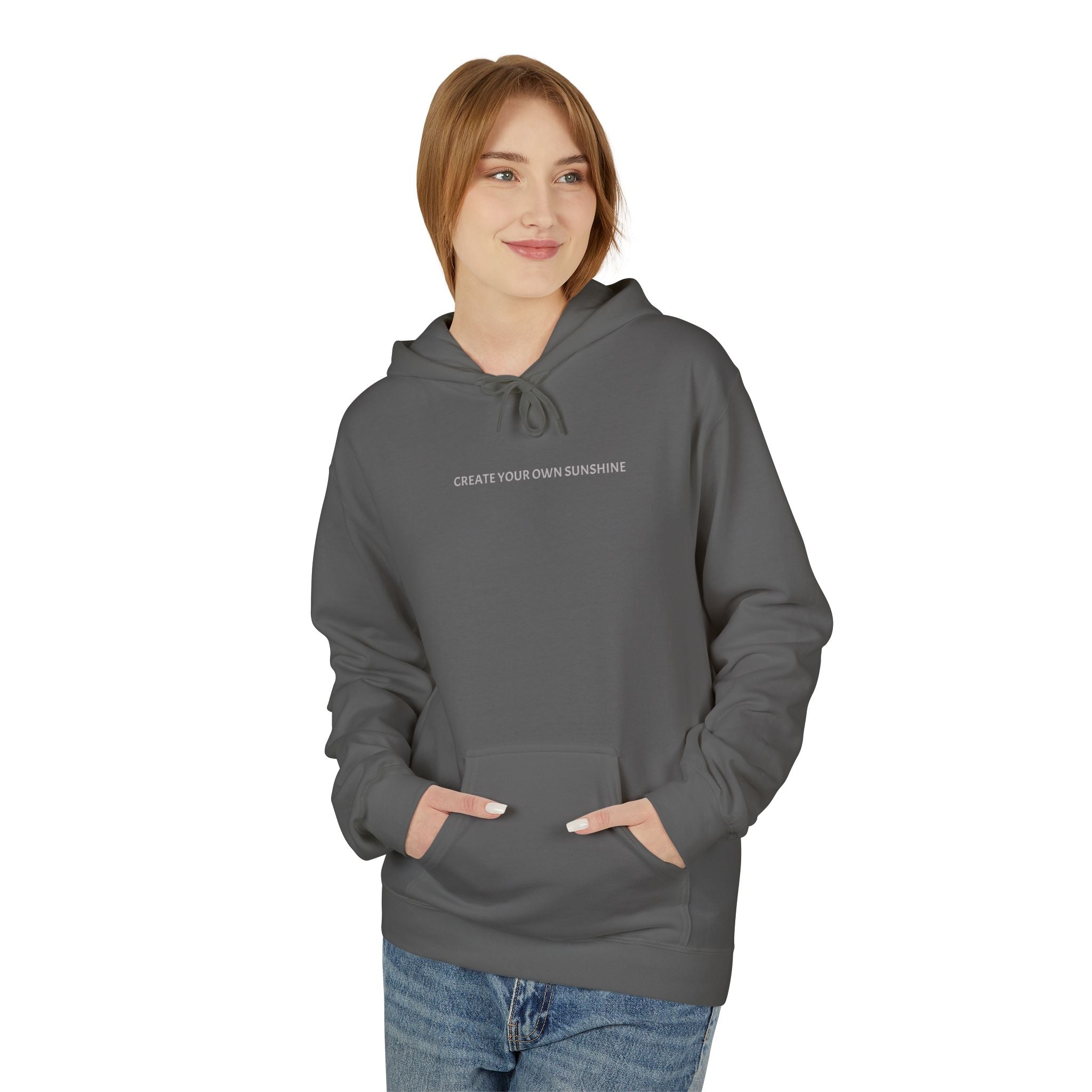 Minimal Tiny Text Hoodie — UNISEX HOODIE