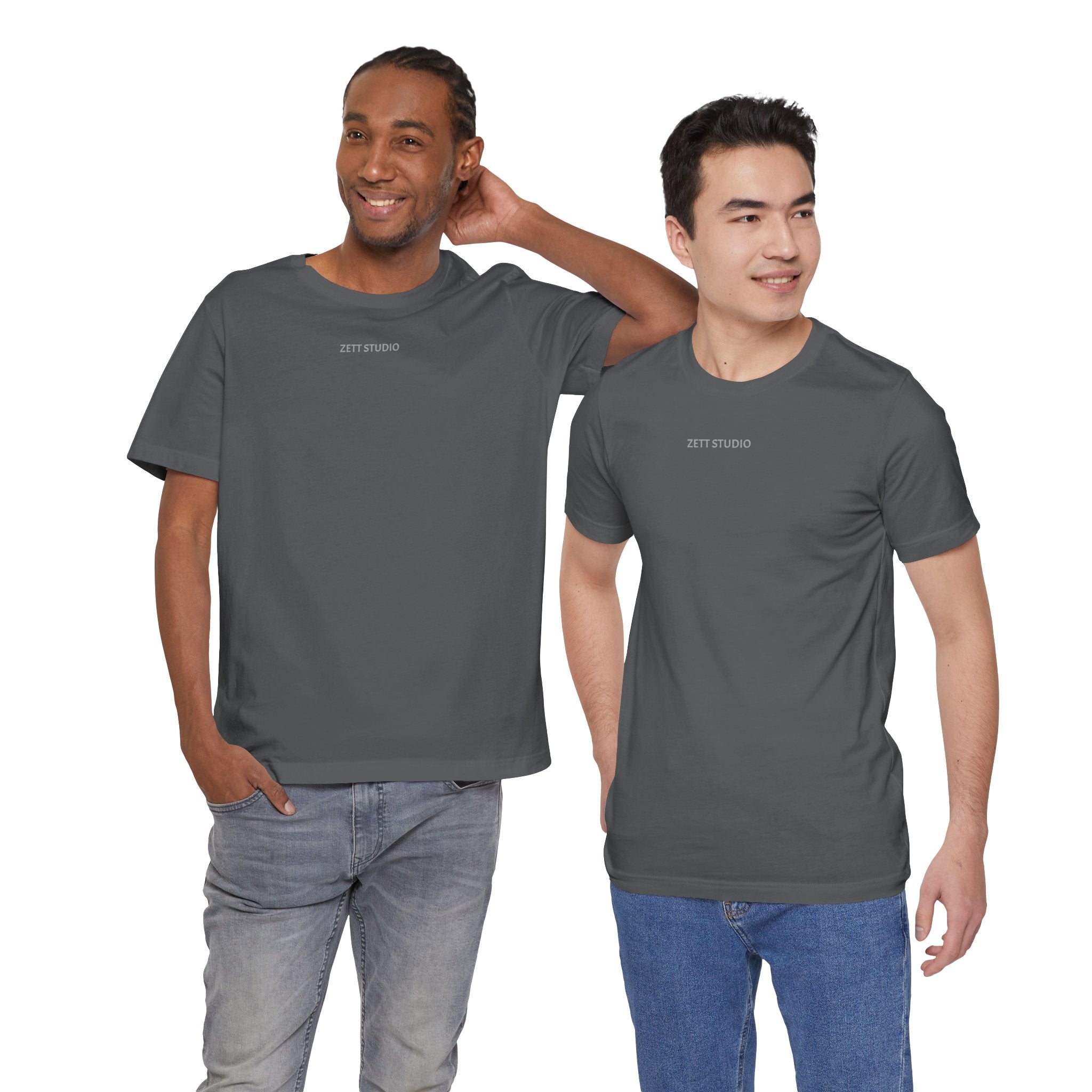 Minimalistisk 'ZETT STUDIO' Logo-tee — Unisex kortermet skjorte