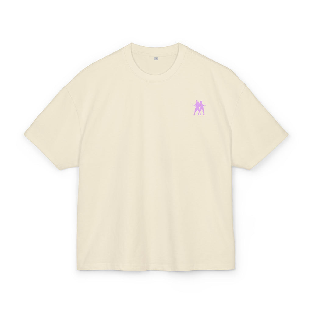 Minimal Pink Silhouette Graphic Tee - Casual Boxy Cotton Shirt