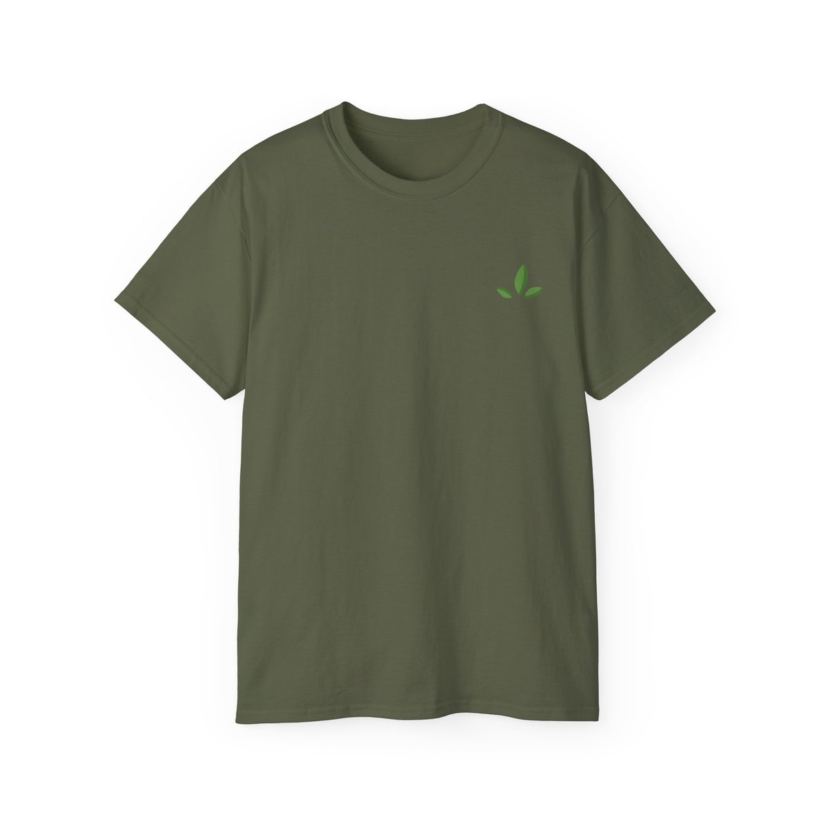Leaf Logo Tee — Minimal Unisex T-Shirt