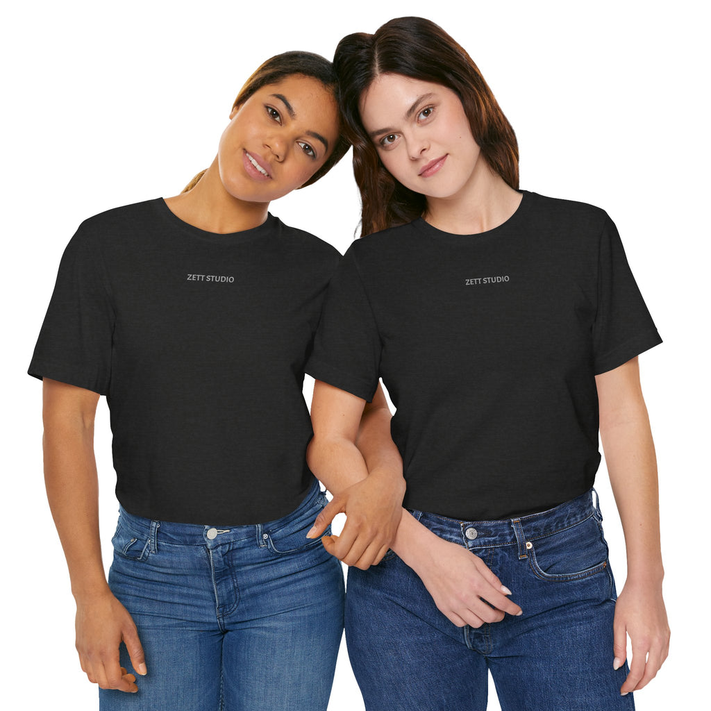 Minimalistisk 'ZETT STUDIO' Logo-tee — Unisex kortermet skjorte