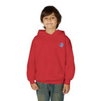 Youth Hoodie with Blue Handprint Chest Logo - Kids Casual Pullover