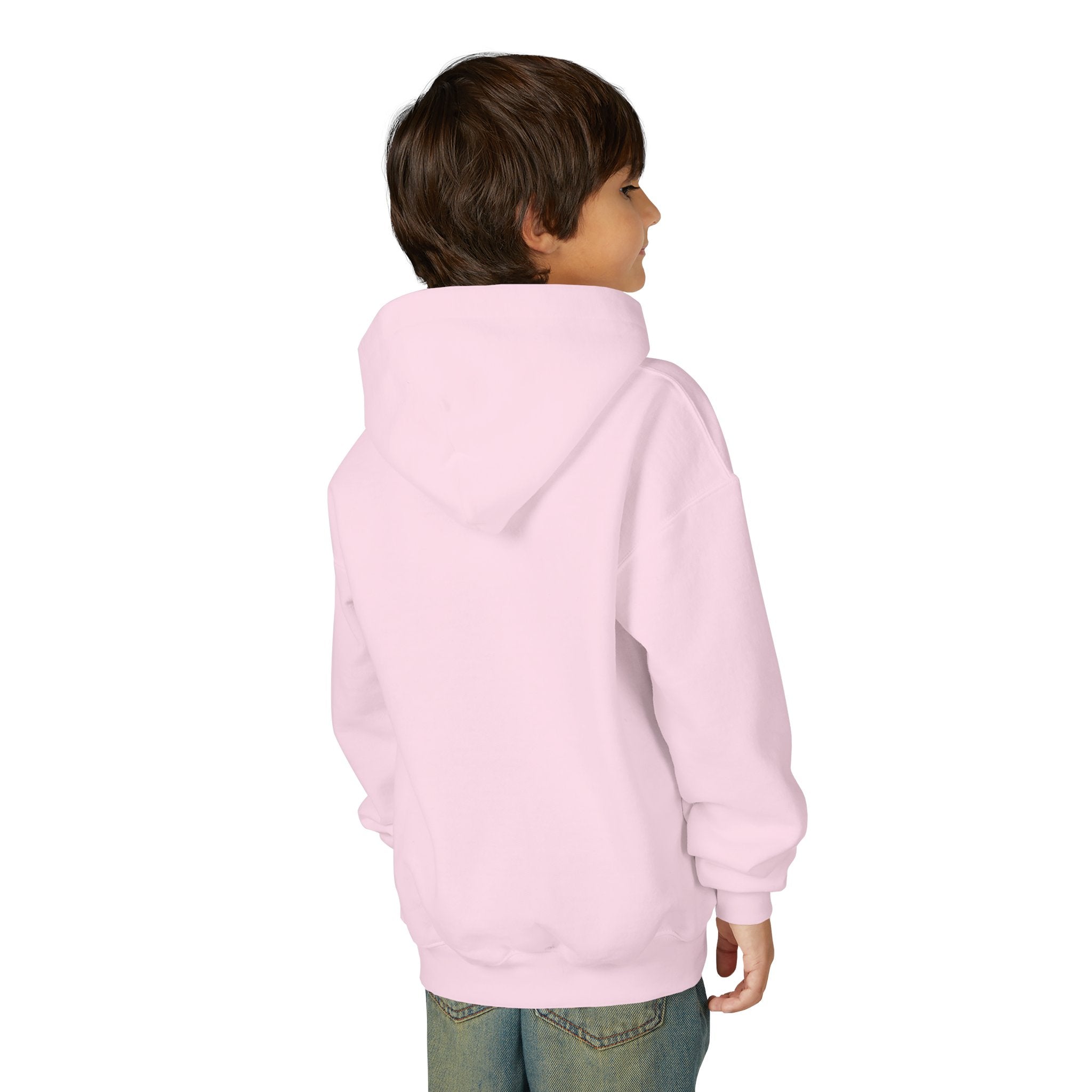 Youth Hoodie with Blue Handprint Chest Logo - Kids Casual Pullover
