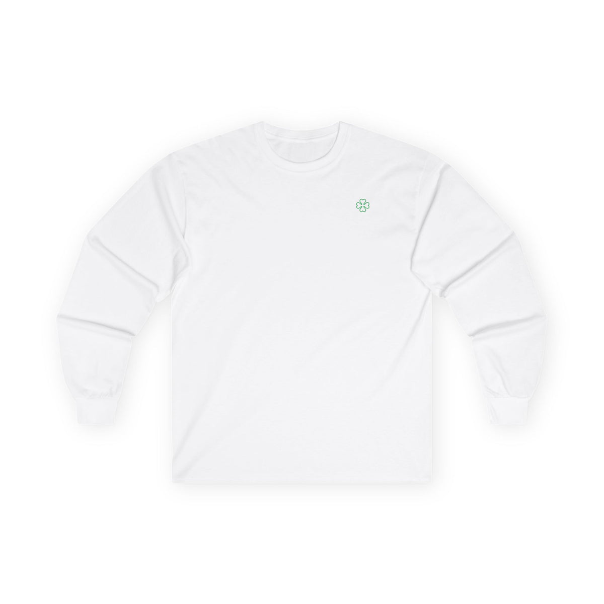 Minimal Green Clover Long Sleeve Tee