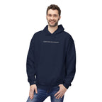 Minimal Tiny Text Hoodie — UNISEX HOODIE