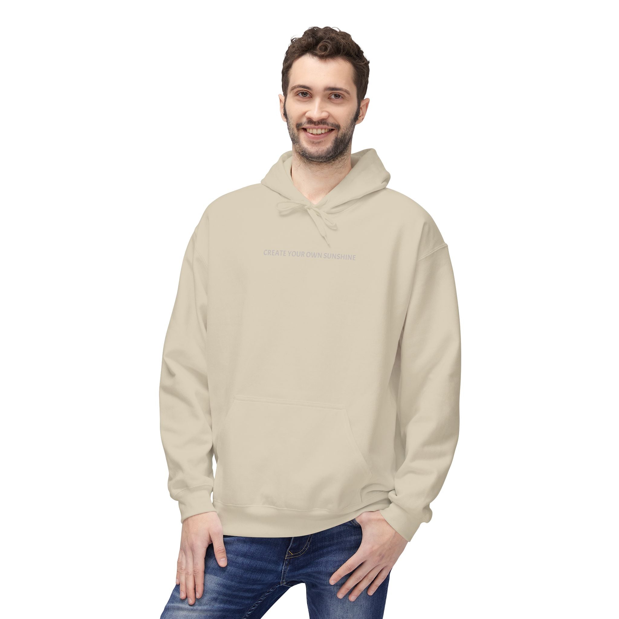 Minimal Tiny Text Hoodie — UNISEX HOODIE