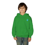 Youth Hoodie with Blue Handprint Chest Logo - Kids Casual Pullover