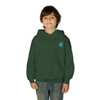 Youth Hoodie with Blue Handprint Chest Logo - Kids Casual Pullover