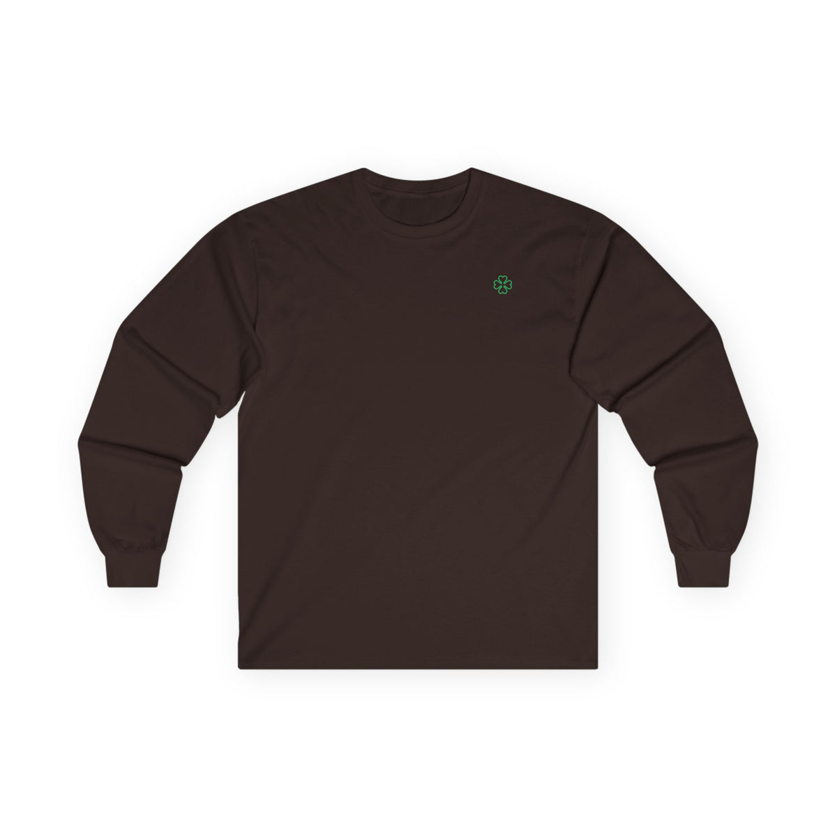 Minimal Green Clover Long Sleeve Tee