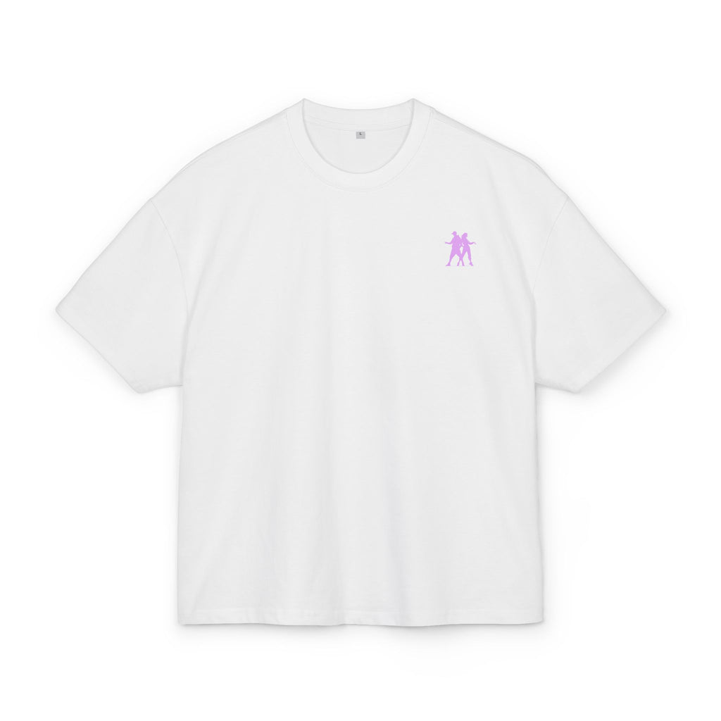 Minimal Pink Silhouette Graphic Tee - Casual Boxy Cotton Shirt