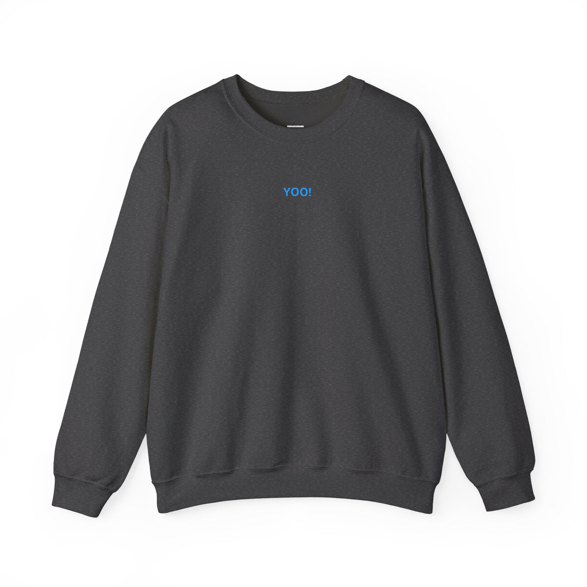 Minimal 'YOO!' Crewneck Sweatshirt — Unisex Sweatshirt