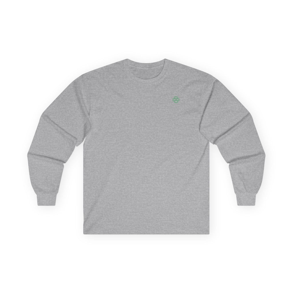 Minimal Green Clover Long Sleeve Tee