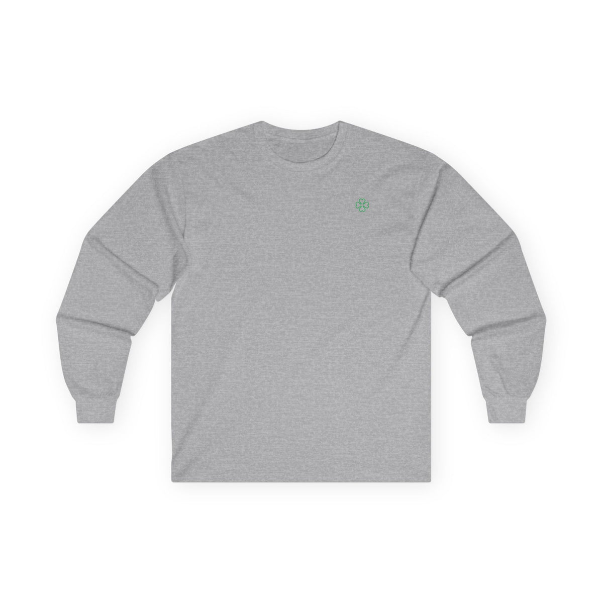 Minimal Green Clover Long Sleeve Tee