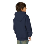 Youth Hoodie with Blue Handprint Chest Logo - Kids Casual Pullover