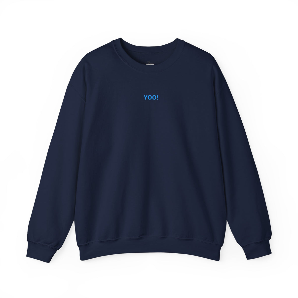 Minimal 'YOO!' Crewneck Sweatshirt — Unisex Sweatshirt