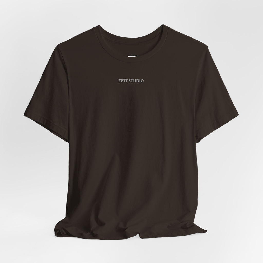Minimalistisk 'ZETT STUDIO' Logo-tee — Unisex kortermet skjorte