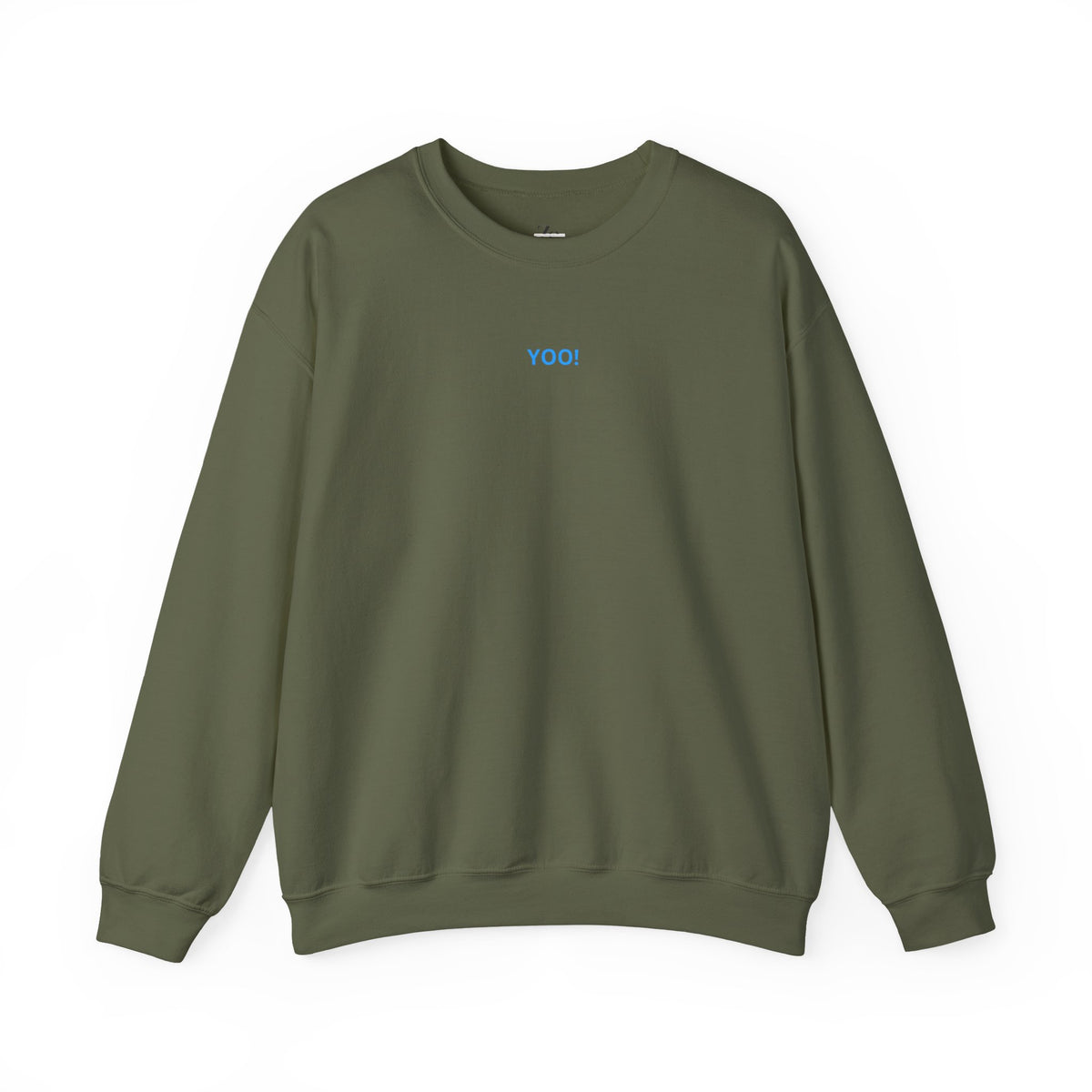 Minimal 'YOO!' Crewneck Sweatshirt — Unisex Sweatshirt