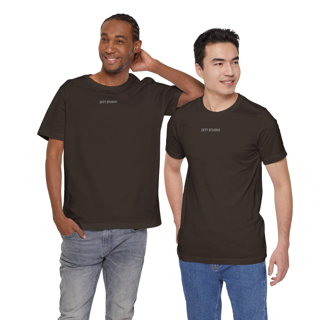 Minimalistisk 'ZETT STUDIO' Logo-tee — Unisex kortermet skjorte