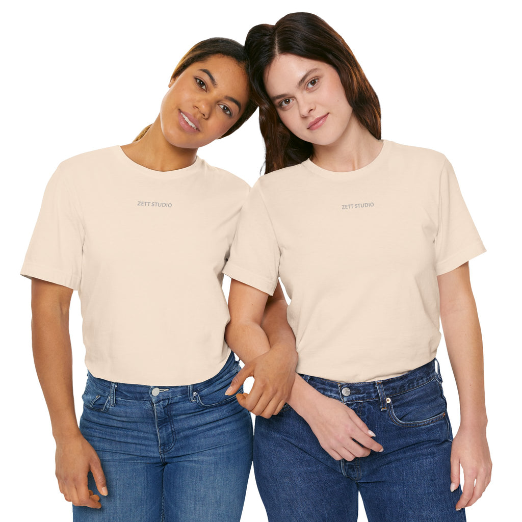 Minimalistisk 'ZETT STUDIO' Logo-tee — Unisex kortermet skjorte