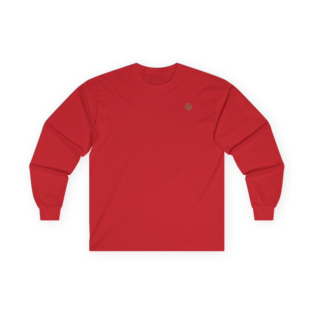Minimal Green Clover Long Sleeve Tee