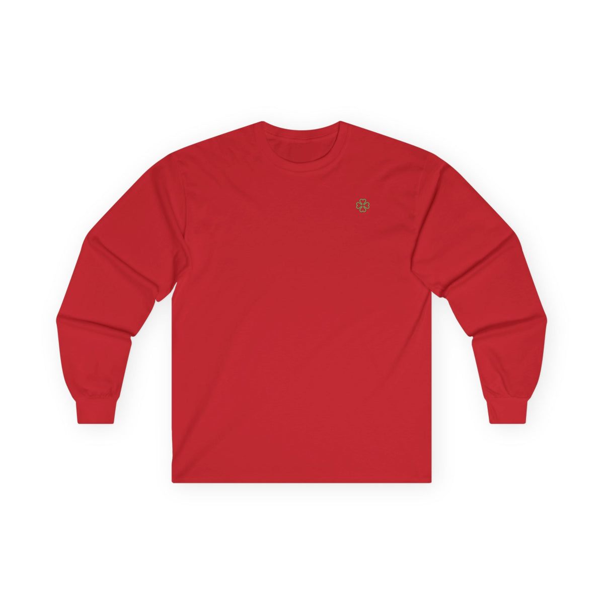 Minimal Green Clover Long Sleeve Tee