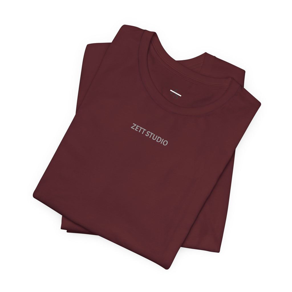 Minimalistisk 'ZETT STUDIO' Logo-tee — Unisex kortermet skjorte