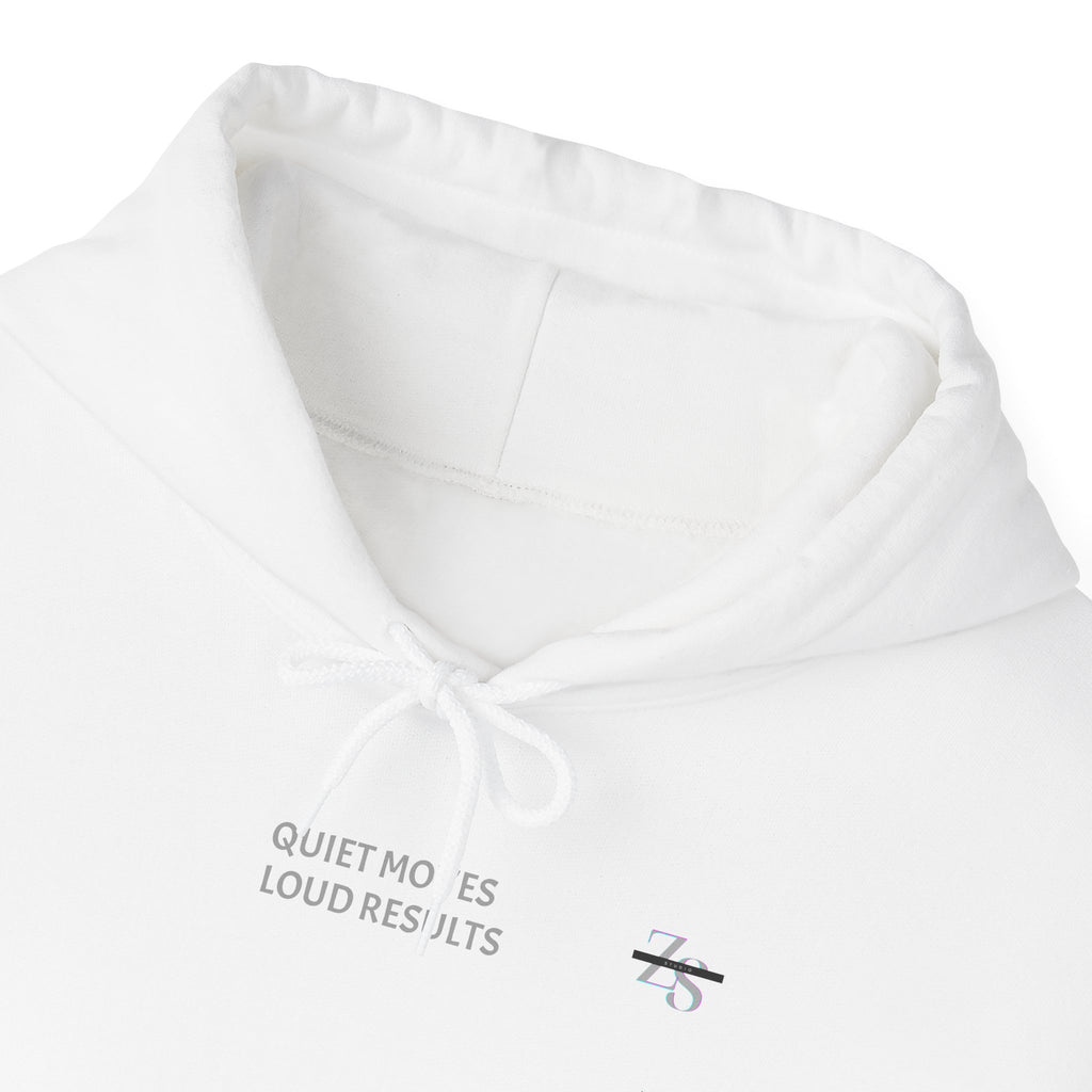 Hoodie — Minimal 'Quiet Hours' Small Chest Graphic Pullover