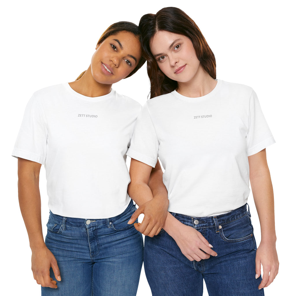 Minimalistisk 'ZETT STUDIO' Logo-tee — Unisex kortermet skjorte