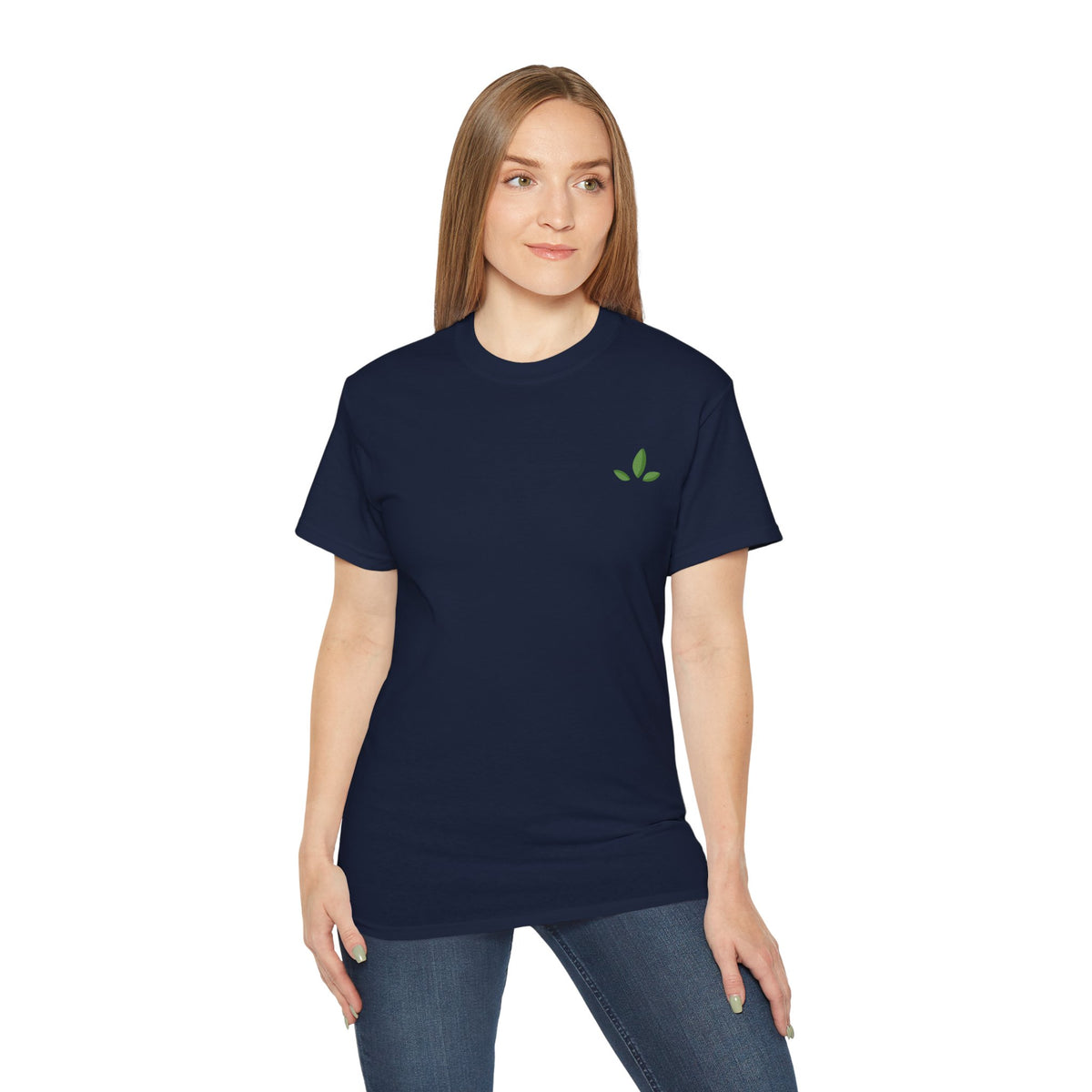 Leaf Logo Tee — Minimal Unisex T-Shirt