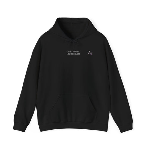 Hoodie — Minimal 'Quiet Hours' Small Chest Graphic Pullover