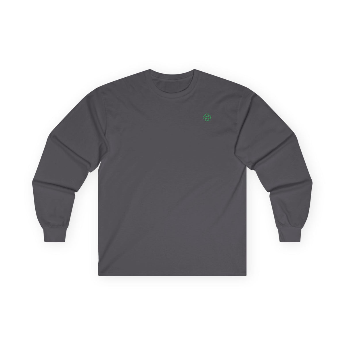 Minimal Green Clover Long Sleeve Tee