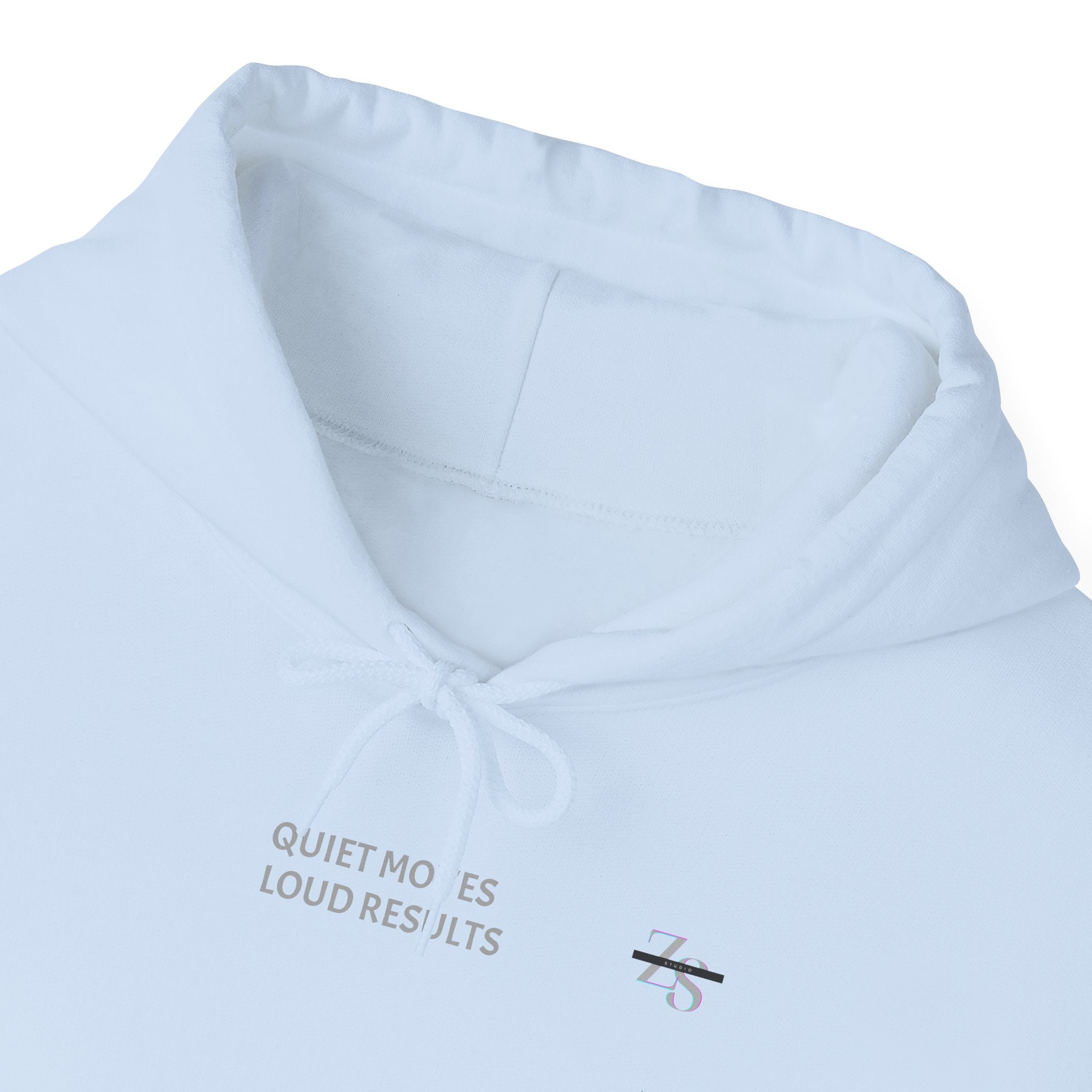 Hoodie — Minimal 'Quiet Hours' Small Chest Graphic Pullover