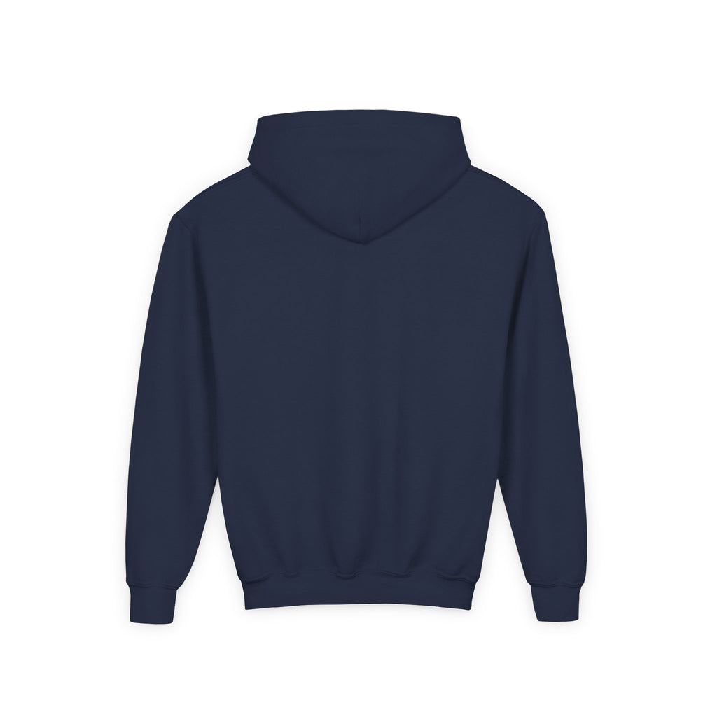 Youth Hoodie with Blue Handprint Chest Logo - Kids Casual Pullover