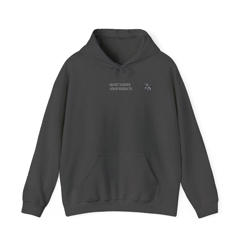Hoodie — Minimal 'Quiet Hours' Small Chest Graphic Pullover