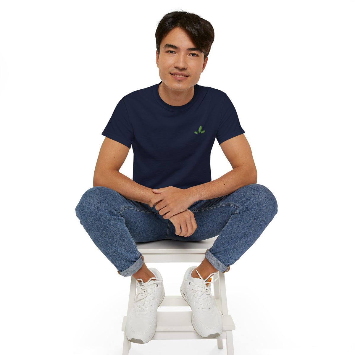 Leaf Logo Tee — Minimal Unisex T-Shirt