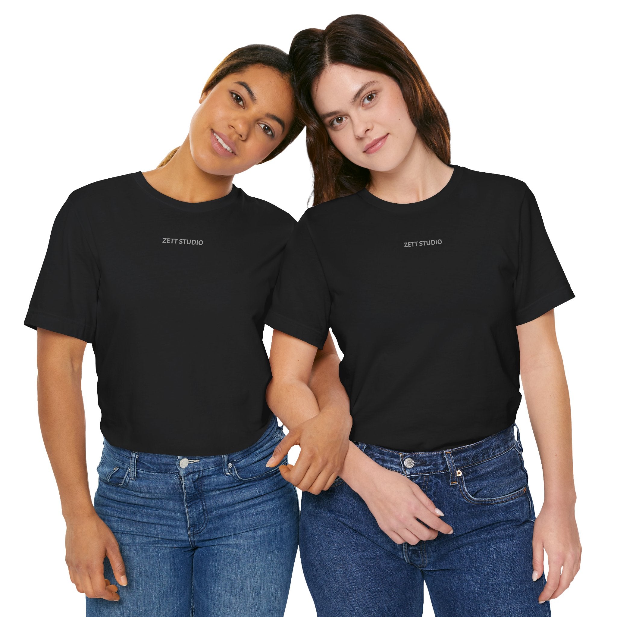 Minimalistisk 'ZETT STUDIO' Logo-tee — Unisex kortermet skjorte