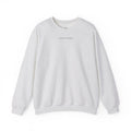 Crewneck Sweatshirt - Minimal "Keep It Honest" Chest Text, Cozy White Casual Pullover
