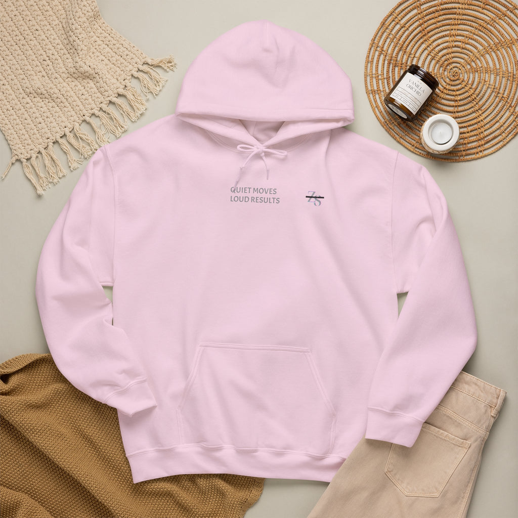 Hoodie — Minimal 'Quiet Hours' Small Chest Graphic Pullover