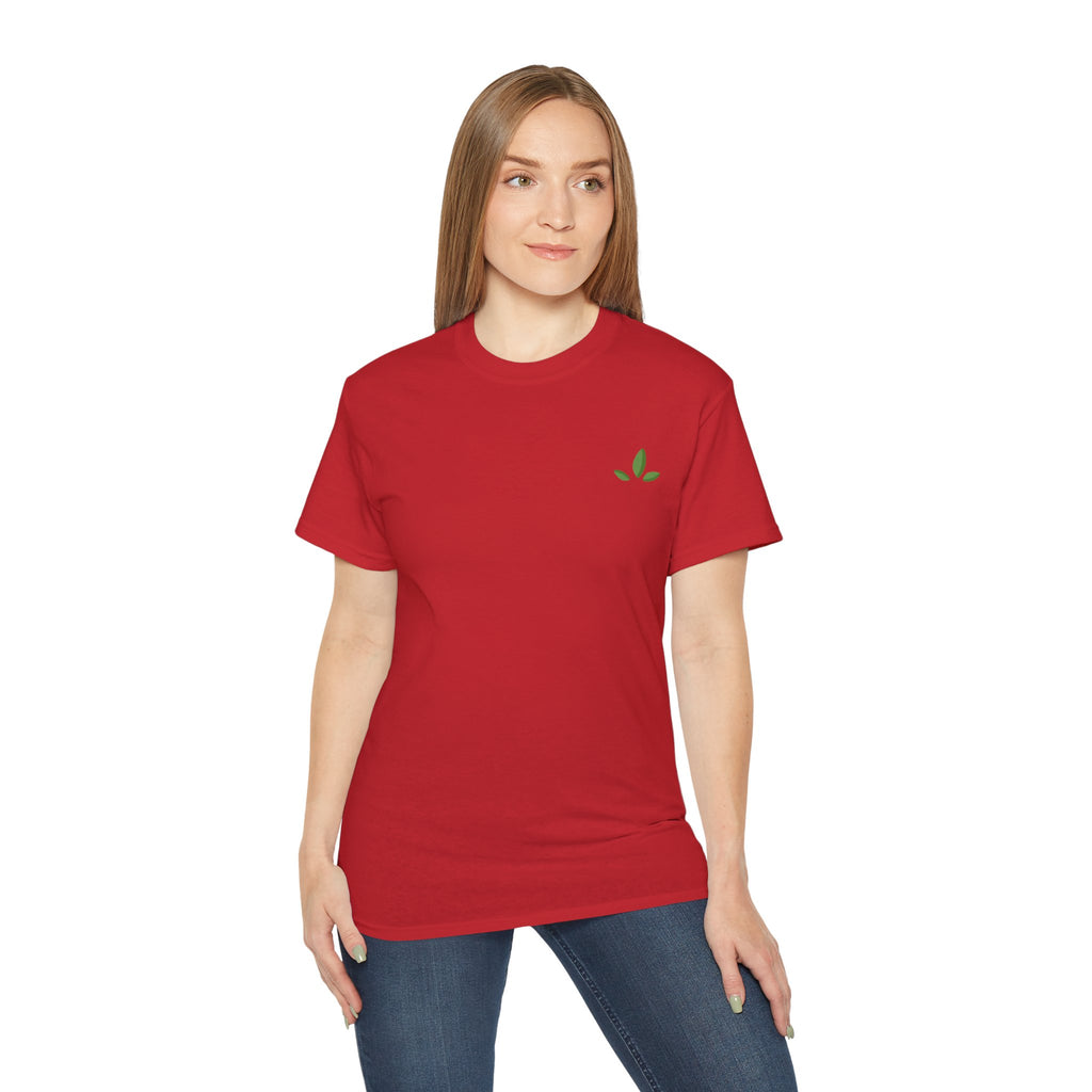 Leaf Logo Tee — Minimal Unisex T-Shirt