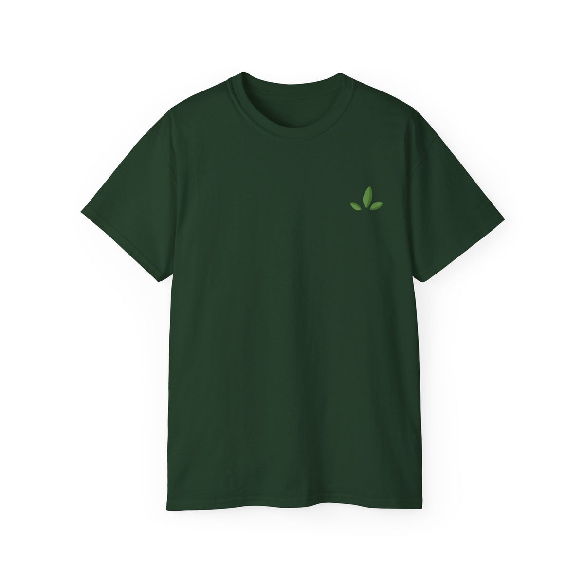 Leaf Logo Tee — Minimal Unisex T-Shirt