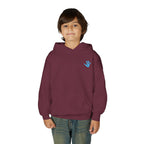 Youth Hoodie with Blue Handprint Chest Logo - Kids Casual Pullover