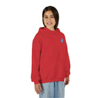 Youth Hoodie with Blue Handprint Chest Logo - Kids Casual Pullover